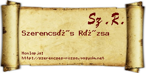 Szerencsés Rózsa névjegykártya