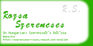 rozsa szerencses business card